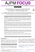 Cover page: How Do Anger and Impulsivity Impact Fast-Food Consumption in Transitional Age Youth?