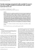 Cover page: Genetic parentage assessment in the crayfish Orconectes placidus, a high‐fecundity invertebrate with extended maternal brood care