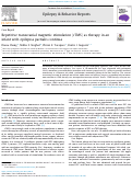 Cover page: Repetitive transcranial magnetic stimulation (rTMS) as therapy in an infant with epilepsia partialis continua