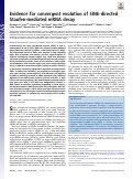 Cover page: Evidence for convergent evolution of SINE-directed Staufen-mediated mRNA decay