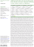 Cover page: Childhood adversities and risk of posttraumatic stress disorder and major depression following a motor vehicle collision in adulthood.