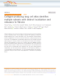 Cover page: Collagen-producing lung cell atlas identifies multiple subsets with distinct localization and relevance to fibrosis