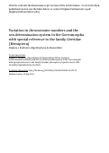 Cover page: Variation in chromosome numbers and the sex determination system in the Gerromorpha with special reference to the family Gerridae (Hemiptera)