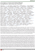 Cover page: Convergence of Genes and Cellular Pathways Dysregulated in Autism Spectrum Disorders