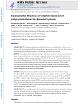 Cover page: Developmental influences on symptom expression in antipsychotic-naïve first-episode psychosis