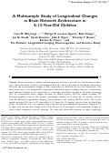 Cover page: A multisample study of longitudinal changes in brain network architecture in 4–13‐year‐old children