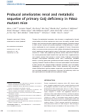 Cover page: Probucol ameliorates renal and metabolic sequelae of primary CoQ deficiency in Pdss2 mutant mice