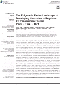 Cover page: The Epigenetic Factor Landscape of Developing Neocortex Is Regulated by Transcription Factors Pax6→ Tbr2→ Tbr1