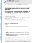 Cover page: Material Need Insecurities, Control of Diabetes Mellitus, and Use of Health Care Resources: Results of the Measuring Economic Insecurity in Diabetes Study