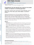 Cover page: Forecasting the new case detection rate of leprosy in four states of Brazil: A comparison of modelling approaches