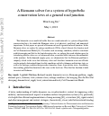 Cover page: A Riemann solver for a system of hyperbolic conservation laws at a general road junction