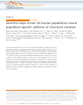 Cover page: Genome maps across 26 human populations reveal population-specific patterns of structural variation