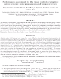 Cover page: Performance assessment for the linear control of adaptive optics systems: noise propagation and temporal errors