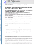 Cover page: Discrimination, social support, and telomere length: the Multi-Ethnic Study of Atherosclerosis (MESA).