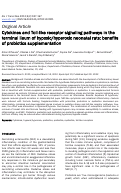 Cover page: Cytokines and Toll-like receptor signaling pathways in the terminal ileum of hypoxic/hyperoxic neonatal rats: benefits of probiotics supplementation