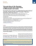 Cover page: Chromatin-Bound IκBα Regulates a Subset of Polycomb Target Genes in Differentiation and Cancer