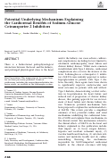 Cover page: Potential Underlying Mechanisms Explaining the Cardiorenal Benefits of Sodium-Glucose Cotransporter 2 Inhibitors.