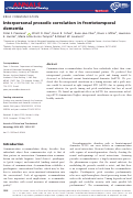 Cover page: Interpersonal prosodic correlation in frontotemporal dementia