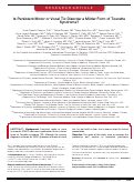 Cover page: Is Persistent Motor or Vocal Tic Disorder a Milder Form of Tourette Syndrome?