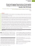 Cover page: Clinical and Imaging Characteristics of Arteriopathy Subtypes in Children with Arterial Ischemic Stroke: Results of the VIPS Study.