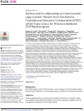 Cover page: Asthma and its relationship to mitochondrial copy number: Results from the Asthma Translational Genomics Collaborative (ATGC) of the Trans-Omics for Precision Medicine (TOPMed) program