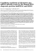 Cover page: Coordinate regulation of alternative pre-mRNA splicing events by the human RNA chaperone proteins hnRNPA1 and DDX5