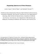 Cover page: Expanding spectrum of prion diseases.