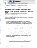 Cover page: Effort and neuropsychological performance in HIV-infected individuals on stable combination antiretroviral therapy