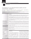 Cover page: Can multiphase CT scan distinguish between papillary renal cell carcinoma type 1 and type 2?