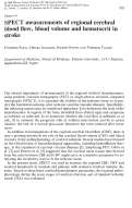 Cover page: SPECT measurement of regional cerebral blood flow, blood volume, and hematocrit in stroke