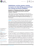 Cover page: Subthalamic nucleus gamma activity increases not only during movement but also during movement inhibition