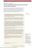 Cover page: Genome-wide Pleiotropy Between Parkinson Disease and Autoimmune Diseases.