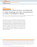 Cover page: Deubiquitinase Usp12 functions noncatalytically to induce autophagy and confer neuroprotection in models of Huntington’s disease