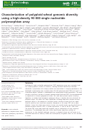 Cover page: Characterization of polyploid wheat genomic diversity using a high‐density 90 000 single nucleotide polymorphism array