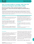 Cover page: Social media in American Urological Association