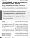 Cover page: X chromosome dosage of histone demethylase KDM5C determines sex differences in adiposity