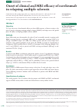 Cover page: Onset of clinical and MRI efficacy of ocrelizumab in relapsing multiple sclerosis