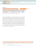 Cover page: Ancient and methane-derived carbon subsidizes contemporary food webs.