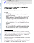 Cover page: Reward Processing in Novelty Seekers: A Transdiagnostic Psychiatric Imaging Biomarker.