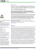 Cover page: Genomic locus modulating corneal thickness in the mouse identifies POU6F2 as a potential risk of developing glaucoma