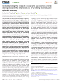 Cover page: Understanding the roles of central and autonomic activity during sleep in the improvement of working memory and episodic memory.