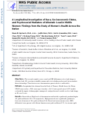 Cover page: A Longitudinal Investigation of Race, Socioeconomic Status, and Psychosocial Mediators of Allostatic Load in Midlife Women