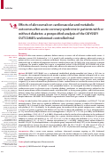 Cover page: Effects of alirocumab on cardiovascular and metabolic outcomes after acute coronary syndrome in patients with or without diabetes: a prespecified analysis of the ODYSSEY OUTCOMES randomised controlled trial.