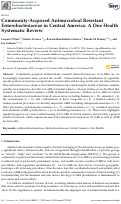 Cover page: Community-Acquired Antimicrobial Resistant Enterobacteriaceae in Central America: A One Health Systematic Review