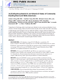 Cover page: 24,25-Dihydroxyvitamin D3 and Vitamin D Status of Community-Dwelling Black and White Americans