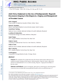 Cover page: AUA Policy Statement on the Use of Multiparametric Magnetic Resonance Imaging in the Diagnosis, Staging and Management of Prostate Cancer