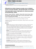 Cover page: Differential associations between everyday versus institution-specific racial discrimination, self-reported health, and allostatic load among black women: implications for clinical assessment and epidemiologic studies