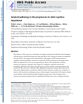 Cover page: Amyloid pathology in the progression to mild cognitive impairment