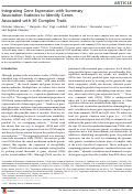 Cover page: Integrating Gene Expression with Summary Association Statistics to Identify Genes Associated with 30 Complex Traits