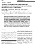 Cover page: Ralstonia solanacearum lipopeptide induces chlamydospore development in fungi and facilitates bacterial entry into fungal tissues